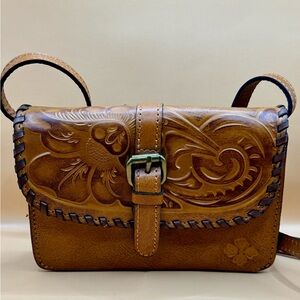 Patricia Nash Brown Embossed Crossbody Bag